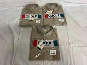 3 Tan DressWork Shirts - XL