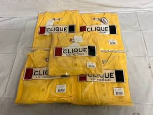 5 Yellow Polo Shirts - 2XL