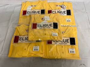 5 Yellow Polo Shirts - 2XL