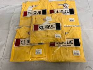 5 Yellow Polo Shirts - 2XL