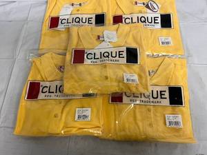 5 Yellow Polo Shirts - 2XL
