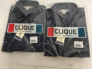 2 Navy Blue Dress Shirts - 2XL