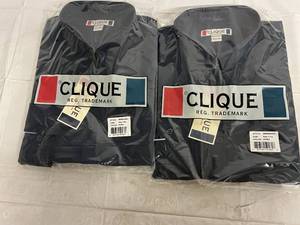 2 Navy Blue Dress Shirts - 2XL