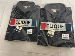 2 Navy Blue Dress Shirts - 2XL