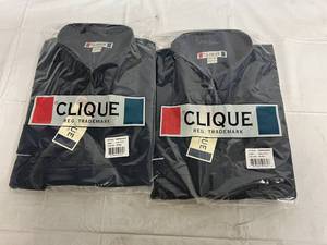 2 Navy Blue Dress Shirts - 2XL