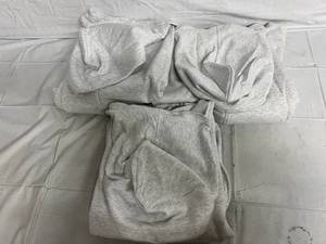 3 Ash Grey Zip Up Sweatshirts - 4XL
