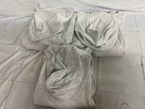 3 Ash Grey Zip Up Sweatshirts - 4XL