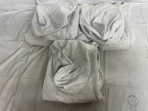 3 Ash Grey Zip Up Sweatshirts - 4XL