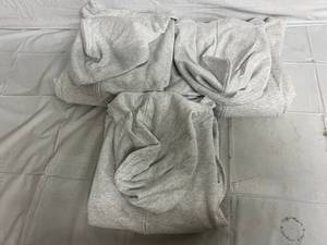 3 Ash Grey Zip Up Sweatshirts - 4XL