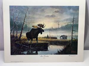 Les Kouba Signed ARTIST PROOF Moose Country