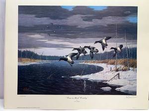 Les C. Kouba Signed Numbered Print Cans In Bush Country