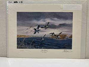 Les C. Kouba Signed  Limited Edition Tin Town Delta Marsh-Manitoba, Canada