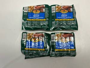 G. 4x 8.3oz  Ecrich Smok-y Beef Breakfast Sausage Links