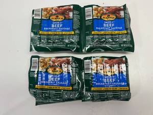 G. 4x 8.3oz  Ecrich Smok-y Beef Breakfast Sausage Links
