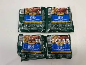 G. 4x 8.3oz  Ecrich Smok-y Beef Breakfast Sausage Links