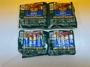 G. 4x 8.3oz  Ecrich Smok-y Beef Breakfast Sausage Links