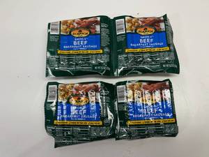G. 4x 8.3oz  Ecrich Smok-y Beef Breakfast Sausage Links