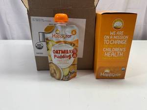 II. 16x 4oz Pouches Happy Tot Stage 4 Oatmilk Pudding-Bananas & Sweet Potatoes