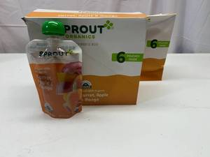 II. 12x 3.5oz Pouches Sprout Organics Carrot,Apple & Mango