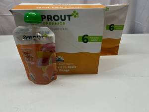 II. 12x 3.5oz Pouches Sprout Organics Carrot,Apple & Mango