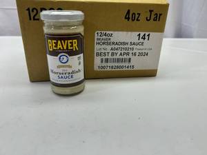 JJ. 12x 4oz Beaver Deli Horseradish Sauce