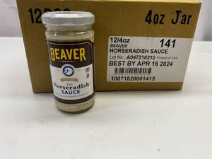 JJ. 12x 4oz Beaver Deli Horseradish Sauce