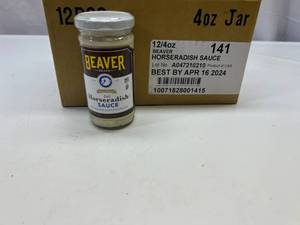 JJ. 12x 4oz Beaver Deli Horseradish Sauce