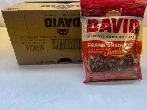 JJ. 12x 5.25oz Davids Jumbo Sunflower Seeds-Franks Red Hot