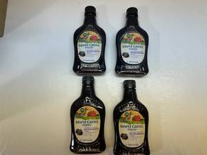 JJ. 4x 8.5oz Maple Grove Farms Boysenberry Syrup