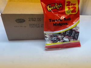 KK. 12x 1.75oz Gurleys Tootsie Roll Midgees