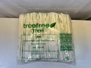 500x 10.25in Jumbo Bamboo Straws-individually Wrapped