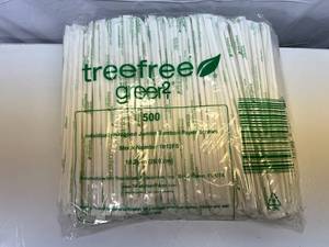 500x 10.25in Jumbo Bamboo Straws-individually Wrapped