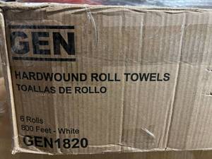 GEN  6 Rolls- Hardwound Roll Towels-White