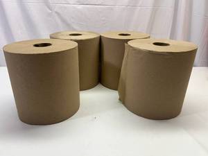 4 Rolls Brown Paper Towels