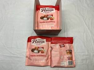 JJ. 12x 3.8oz Sweet Haven Plant Based Candy Cocoa Cookie Truffles & Strawberry Vanilla(individually Wrapped)