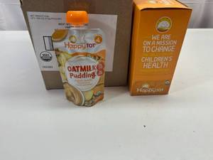 II. 16x 4oz Pouches Happy Tot Stage 4 Oatmilk Pudding-Bananas & Sweet Potatoes