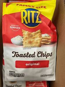 lot 21 image: Ritz Toasted Chips Original Box of 6 Family Size Bags