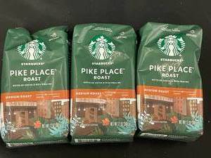 lot 22 image: Starbucks Pike Place Roast 3 Bags Ground Coffee