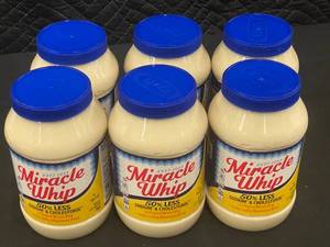 lot 29 image: Miracle Whip 6 X 30 oz Jars