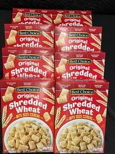 lot 30 image: Shredded Wheat Bite Size Cereal 8 Boxes