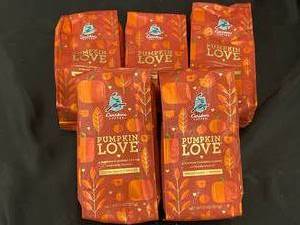 lot 49 image: Caribou Pumpkin Love Ground Coffee 5 Bags