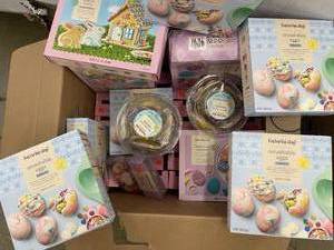 lot 108 image: Huge Box of Easter Candy Cookies and Hot Chocolate Bombs
