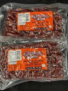 lot 140 image: Wis Maid Sweet ans Savory Chicken Snack Pieces 2 Bags