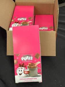 lot 212 image: Stuffed Puffs Peppermint Bark 4 Boxes