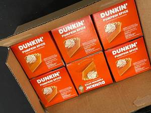 lot 218 image: Dunkin K-Cups Pumpkin Spice Box of 6 Boxes