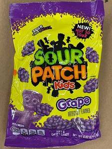 lot 305 image: Sour Patch Kids Grape Box of 12 X 8oz bags