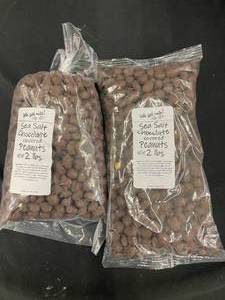 lot 175 image: Sea Salt Chocolate Covered Peanuts 2 X 2 LB Bags