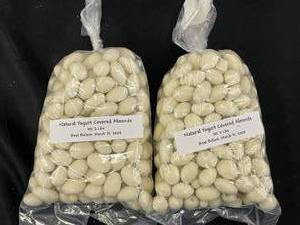 lot 163 image: Natural Yogurt Covered Almonds 2 X 2 LB bags