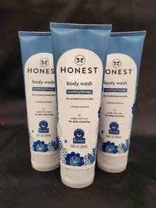 Honest Soothing Therapy Body Wash for Eczema Prone Skin - 8oz (Lot of 3)