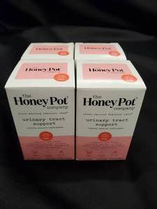 The Honey Pot Company Urinary Tract Support Vaginal Health Supplement - 60 Capsules per Box (Lot of 4)